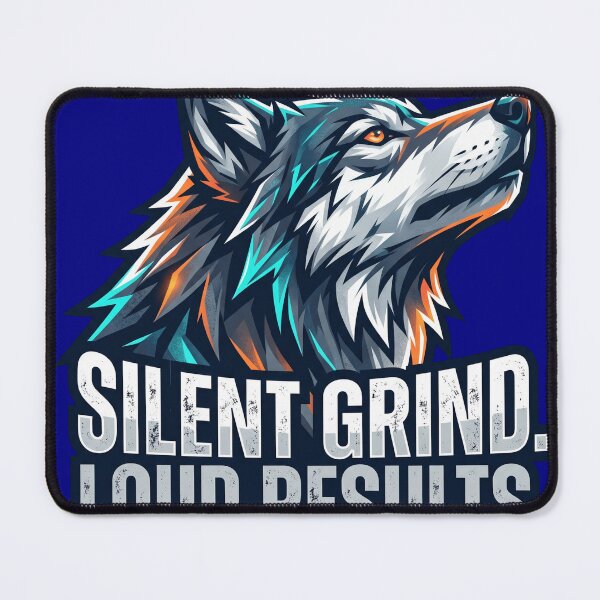 Item preview, Silent Grind Loud Results - Alpha Wolf Gym Motivation designed and sold by veloramode.