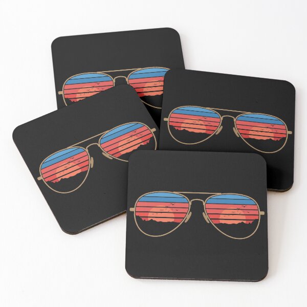 Item preview, Retro Aviator Sunglasses Vintage Beach Sunset designed and sold by TeNovaStudio.