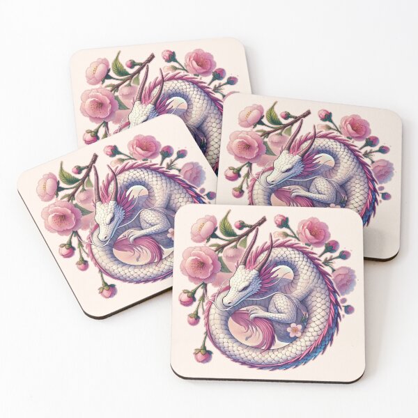 Item preview, Baby Dragon with Sakura Flowers designed and sold by NerdiPop.