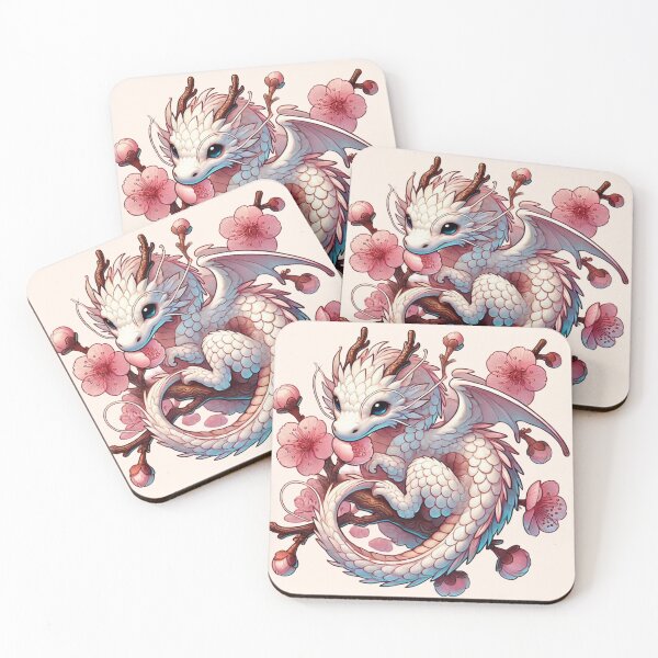 Item preview, Baby Dragon with Sakura Flowers designed and sold by NerdiPop.