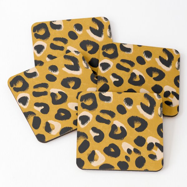 Item preview, Black Sand Leopard Print Wild Animal Pattern designed and sold by GrinGalore.
