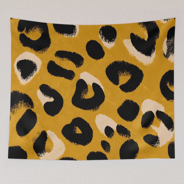 Item preview, Black Sand Leopard Print Wild Animal Pattern designed and sold by GrinGalore.