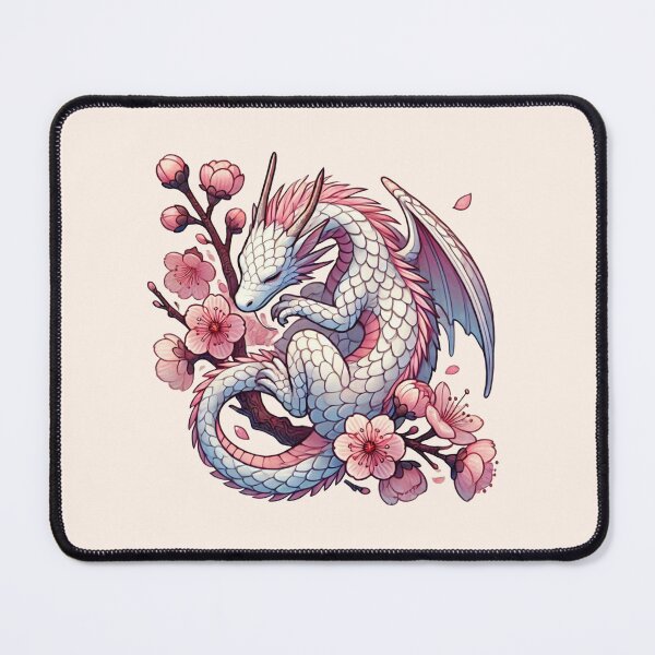 Item preview, Baby Dragon with Sakura Flowers designed and sold by NerdiPop.
