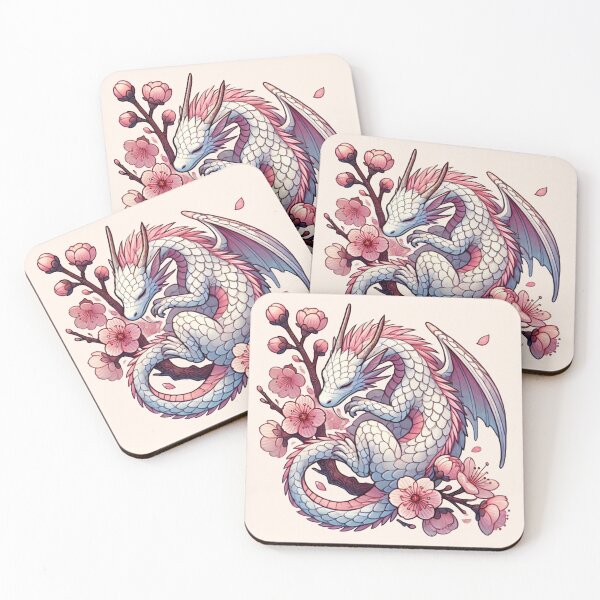Item preview, Baby Dragon with Sakura Flowers designed and sold by NerdiPop.