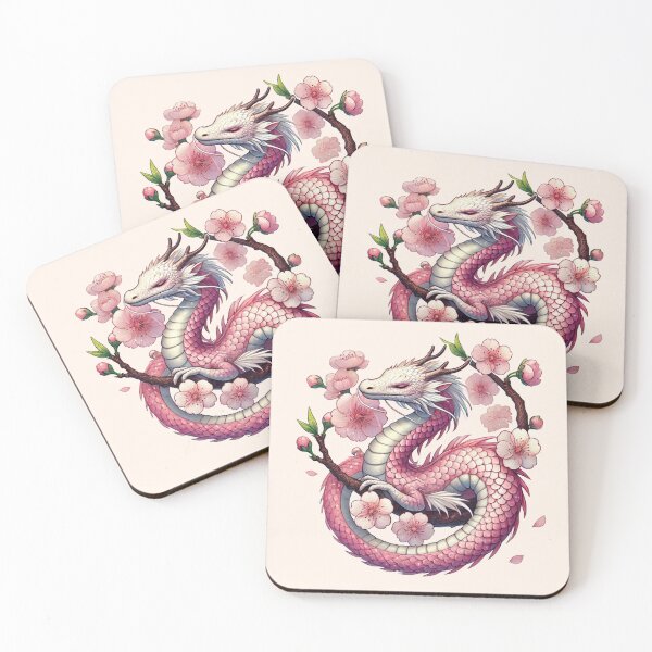 Item preview, Baby Dragon with Sakura Flowers designed and sold by NerdiPop.