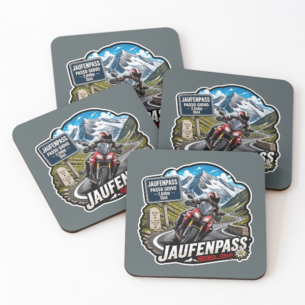 Item preview, Jaufenpass Passo di Monte Giovo Italy Motorcycle Sticker T-Shirt 05 designed and sold by OuterShellUK.