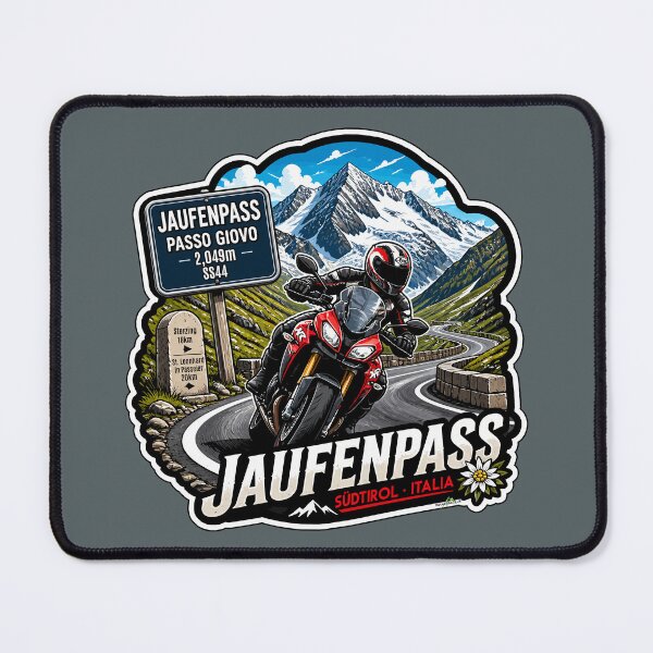 Item preview, Jaufenpass Passo di Monte Giovo Italy Motorcycle Sticker T-Shirt 05 designed and sold by OuterShellUK.