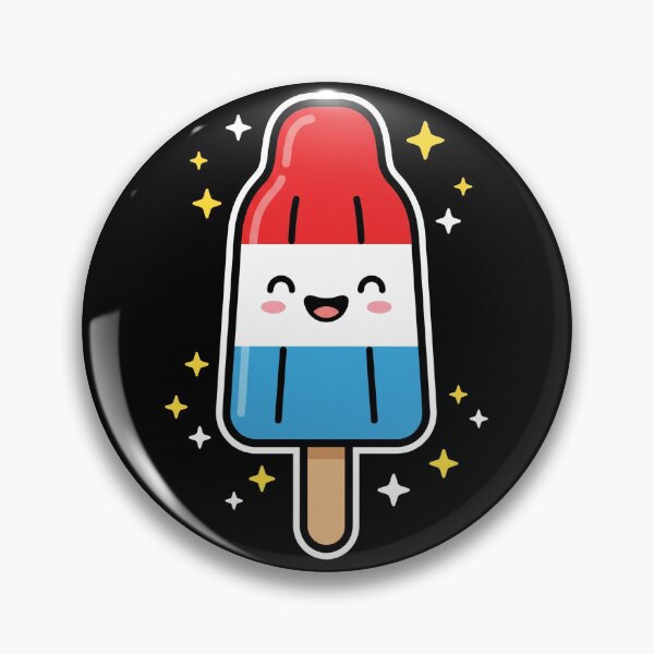 Item preview, Cute Kawaii Red White Blue Patriotic Popsicle designed and sold by TeNovaStudio.