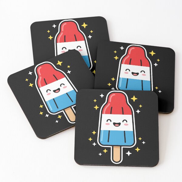 Item preview, Cute Kawaii Red White Blue Patriotic Popsicle designed and sold by TeNovaStudio.