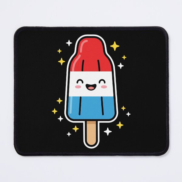 Item preview, Cute Kawaii Red White Blue Patriotic Popsicle designed and sold by TeNovaStudio.