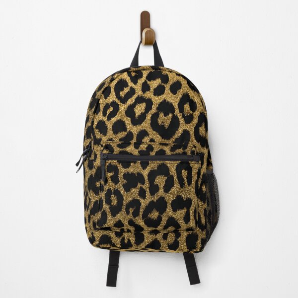 Item preview, Gold Black Glitter Leopard Print Wild Animal Pattern designed and sold by GrinGalore.