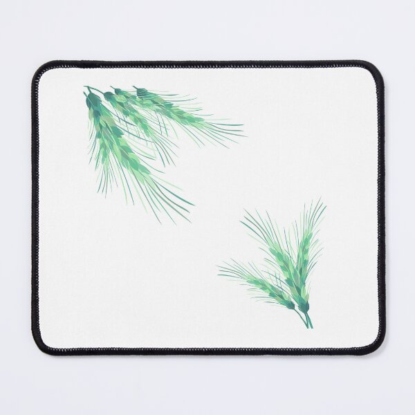 Item preview, Minimal watercolor green wheat ears aesthetic design in Scandinavian botanical style designed and sold by olenapetol.
