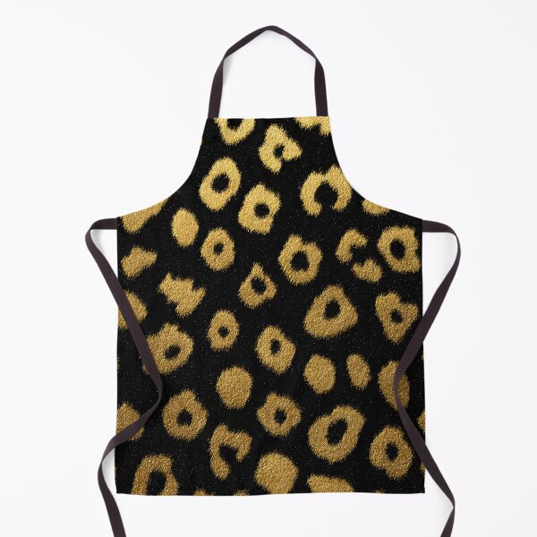 Item preview, Black Gold Glitter Leopard Print Wild Animal Pattern designed and sold by GrinGalore.