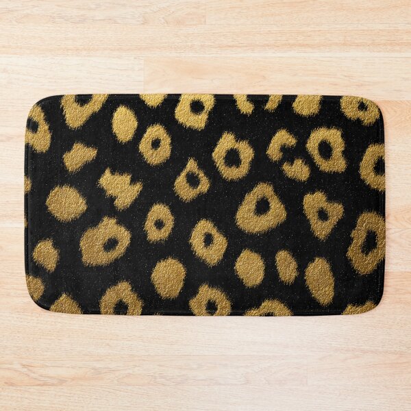 Item preview, Black Gold Glitter Leopard Print Wild Animal Pattern designed and sold by GrinGalore.
