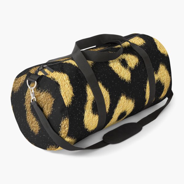 Item preview, Black Gold Glitter Leopard Print Wild Animal Pattern designed and sold by GrinGalore.