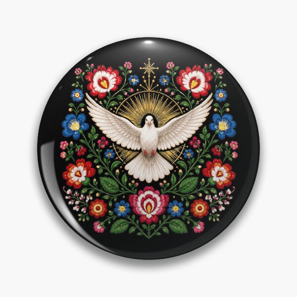Item preview, Holy Spirit Dove – Rozbark Folk Embroidery designed and sold by Airimo.