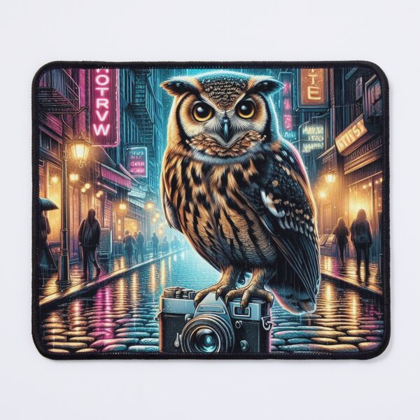 Item preview, Neon Owl – Urban Night Photography Design designed and sold by Dogandesighn.