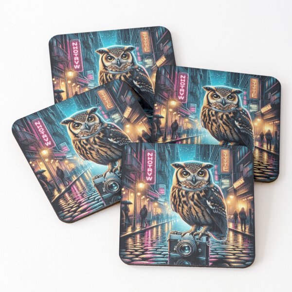 Item preview, Neon Owl – Urban Night Photography Design designed and sold by Dogandesighn.