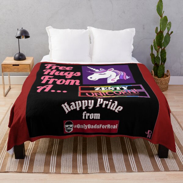 Item preview, Free Hugs Zesty Unicorn (Black) *More Colors Available in Collection designed and sold by OnlyDadsForReal.