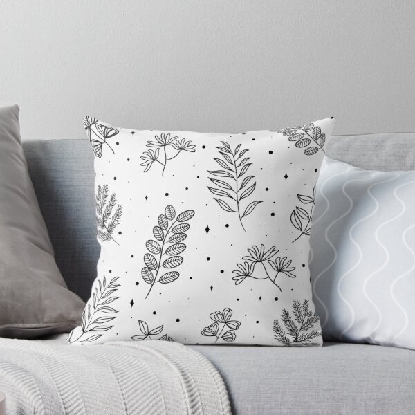 Item preview, Black and White Leaves Pattern 2 designed and sold by Linexy.
