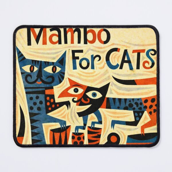 Item preview, Vintage Mambo for Cats Record Cover with Dancing Cats designed and sold by Analog Aura .