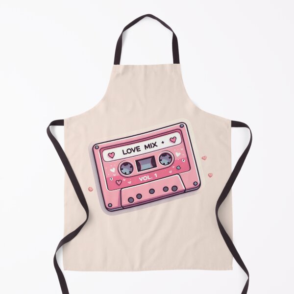 Item preview, Pink cassette tape illustration, love-themed retro design, valentine mixtape art designed and sold by NerdiPop.