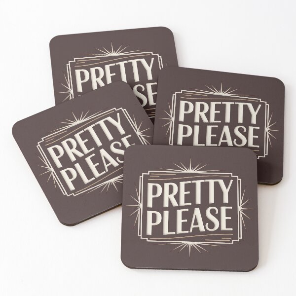 Item preview, Pretty Please Elegant Art Deco Typography designed and sold by Meivelle.