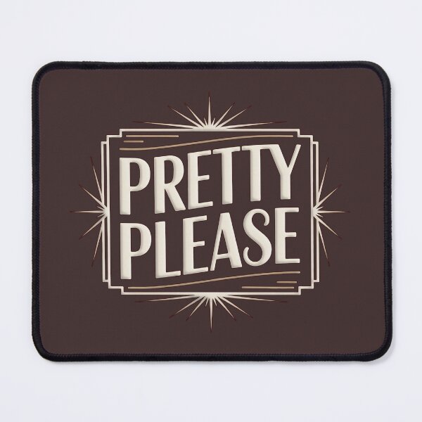 Item preview, Pretty Please Elegant Art Deco Typography designed and sold by Meivelle.