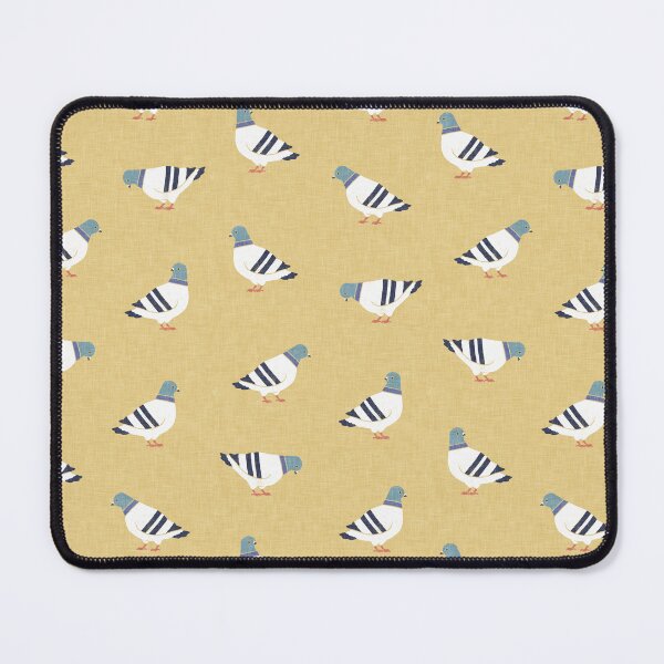 Item preview, Pigeons on yellow designed and sold by littlearrow.