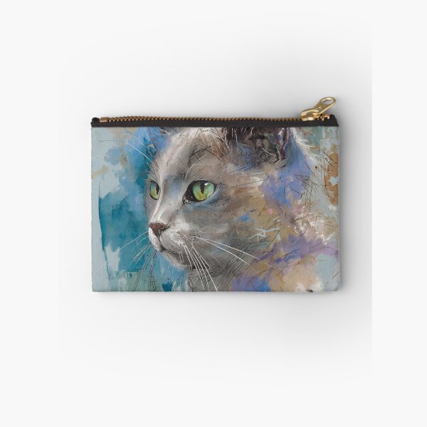 Item preview, Elegant Grey Cat Impressionist Portrait designed and sold by Paolo-Bandal.
