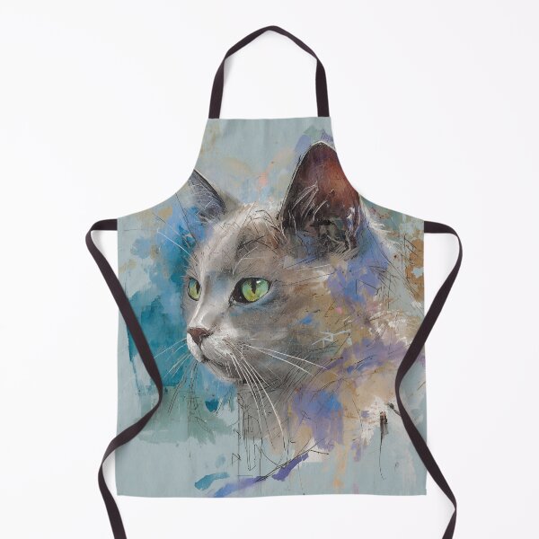 Item preview, Elegant Grey Cat Impressionist Portrait designed and sold by Paolo-Bandal.