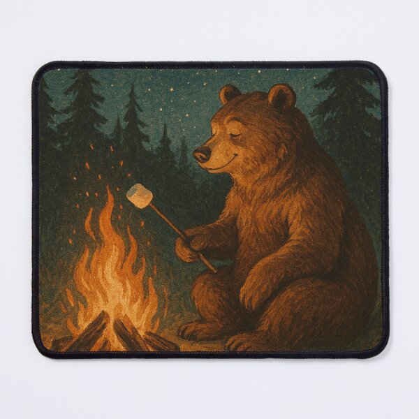 Item preview, Camping Bear – Cozy Campfire Night Design designed and sold by Dogandesighn.