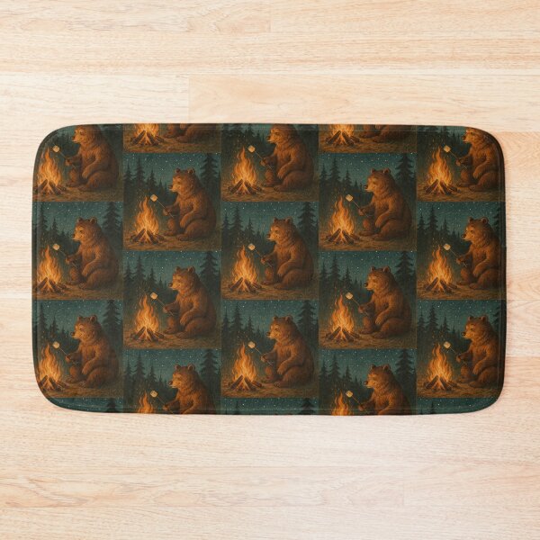 Item preview, Camping Bear – Cozy Campfire Night Design designed and sold by Dogandesighn.