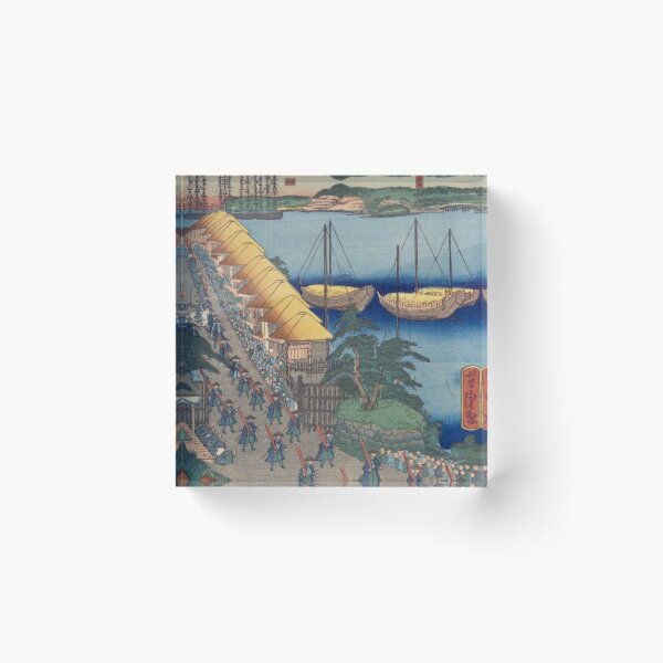 Item preview, Kanagawa Port Procession – Vintage Ukiyo-e Japanese Harbor Scene designed and sold by vekotpu.