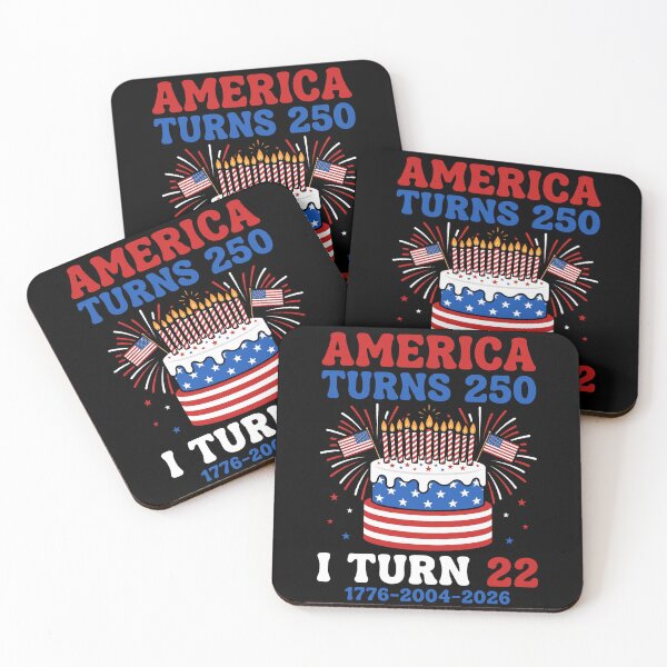 Item preview, America Turns 250 I Turn 22 1776-2004-2026 Patriotic Twenty Two Birthday United States designed and sold by SofenArt.