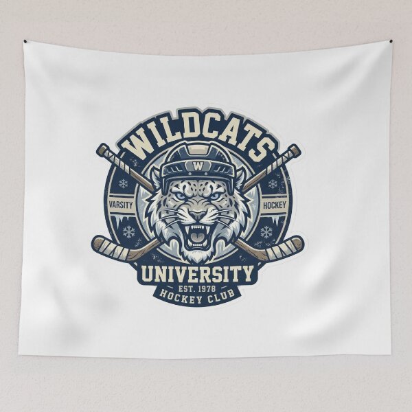 Item preview, Retro Off Campus Hockey Sticker designed and sold by atwalstore1992.