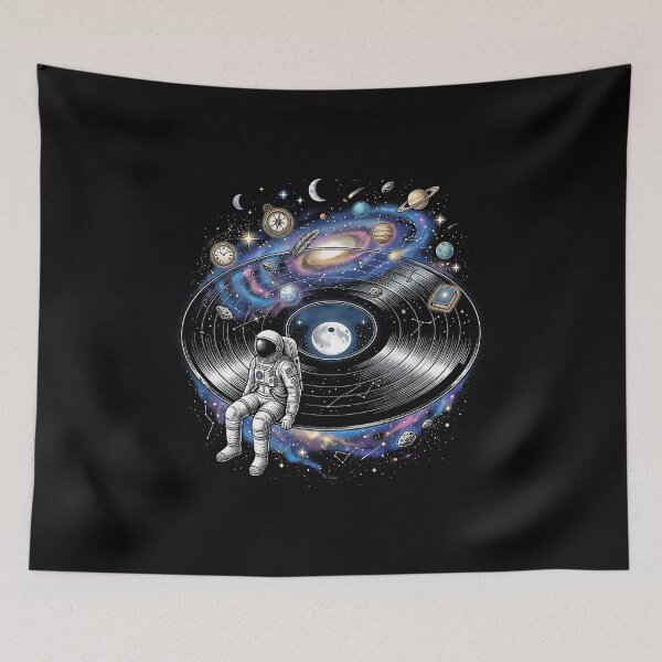 Item preview,  Astronaut Galaxy Vinyl Record Planet Space Music Lover  designed and sold by graphixpolash.