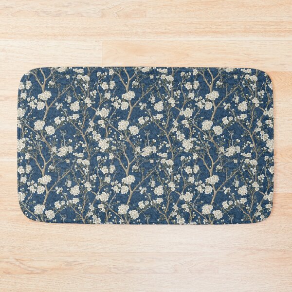 Artikelvorschau, Victorian Indigo Blackthorn Blossoms – Dark Botanical Print entworfen und verkauft von BestVarieties.