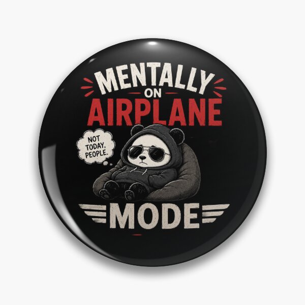 Item preview, Mentally On Airplane Mode Funny Introvert Quote T-Shirt Meme Design designed and sold by MrDev.