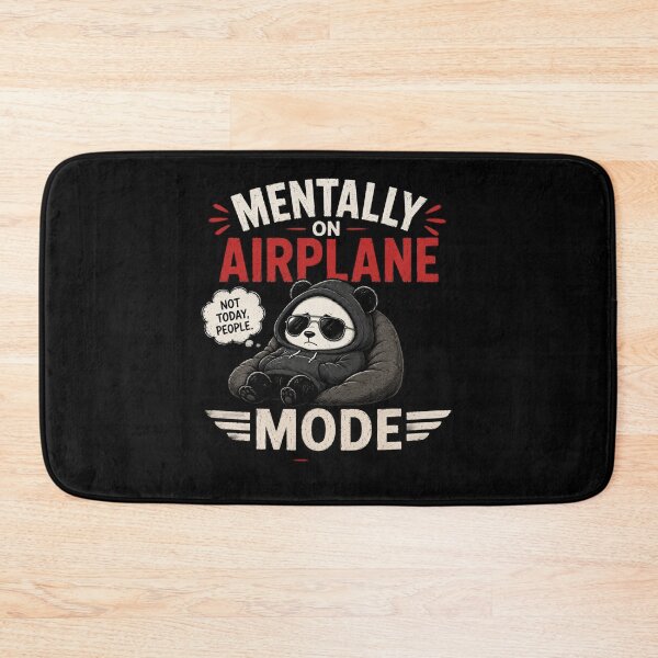 Item preview, Mentally On Airplane Mode Funny Introvert Quote T-Shirt Meme Design designed and sold by MrDev.