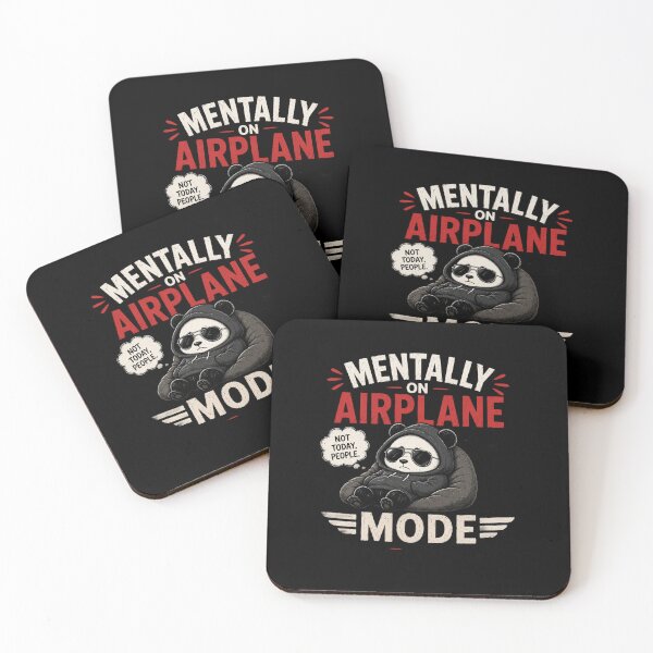 Item preview, Mentally On Airplane Mode Funny Introvert Quote T-Shirt Meme Design designed and sold by MrDev.