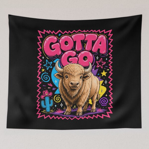Item preview, Buffalo Graphic , Funny Gotta Go Tee, Trendy Western Bison T-Shirt, Cowgirl  designed and sold by THREE LITTLE BEANS.