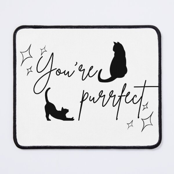 Item preview, Cute You Are Purrfect Minimalist Black Cat designed and sold by Cherry Emporium.
