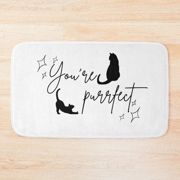 Item preview, Cute You Are Purrfect Minimalist Black Cat designed and sold by Cherry Emporium.