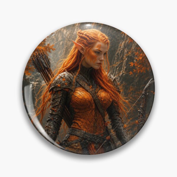 Item preview, Autumn Elf Archer Warrior | Epic Fantasy Forest Art designed and sold by DrakariArt.