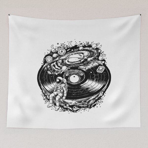 Item preview, Astronaut Galaxy Vinyl Record Planet Space Music Lover designed and sold by graphixpolash.