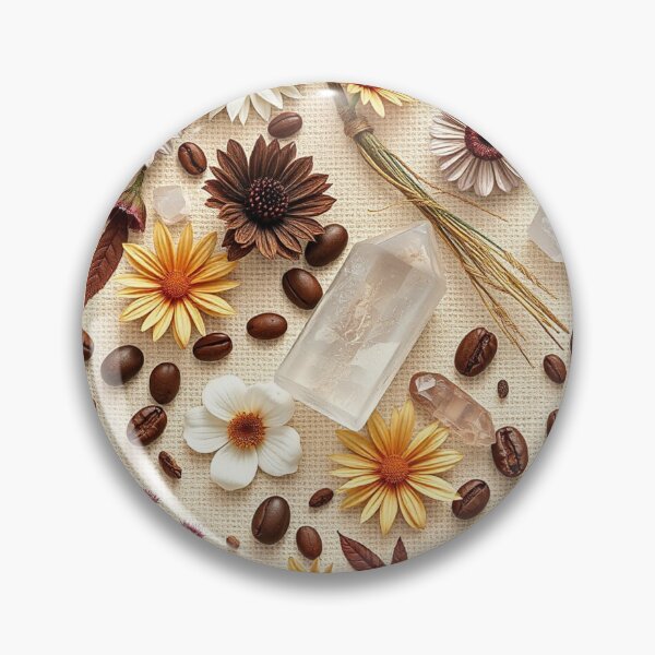 Item preview, Relaxing Floral and Coffee Bean Pattern with Lavender and Spa Elements designed and sold by IntelliMindDesigns.