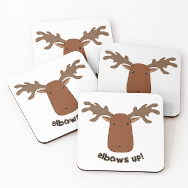 Item preview, Elbows Up //Cute Cartoonish Canadian Moose designed and sold by MagicEyesOnly.