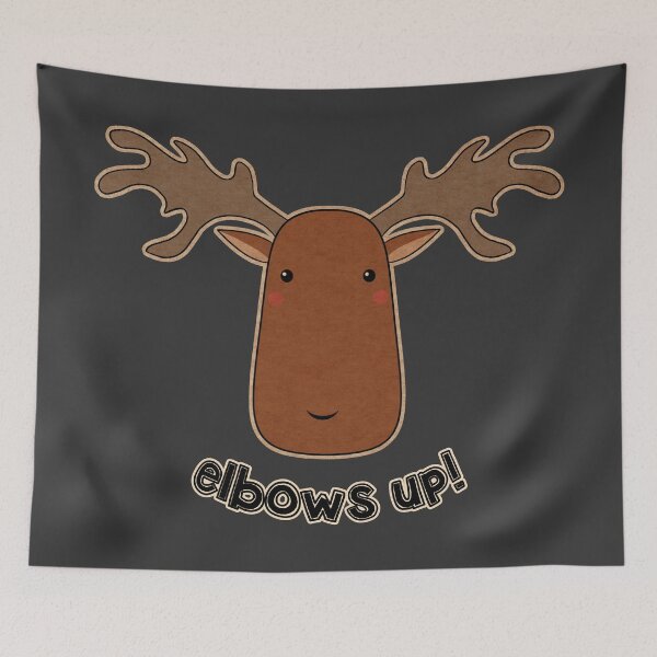 Item preview, Elbows Up //Cute Cartoonish Canadian Moose designed and sold by MagicEyesOnly.