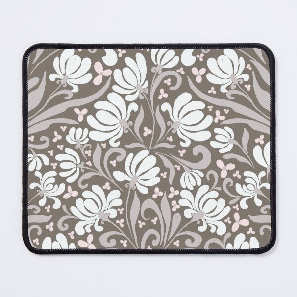 Item preview, Vintage Symmetrical White Lilies Damask Pattern designed and sold by AneissPiaf.